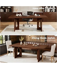 gaomon 71" Long Dining Table for 6-10 People