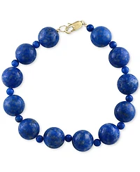 Effy Lapis Lazuli (4 & 12mm) Beaded Bracelet in 14k Gold