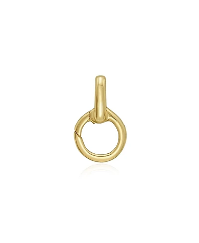 The Lovery Round Gold Charm Holder With Bale 14K Gold