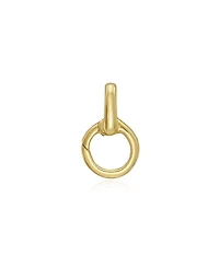 The Lovery Round Gold Charm Holder With Bale 14K Gold
