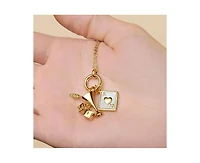 Ace of Hearts Pendant Necklace in 14k Gold Finish