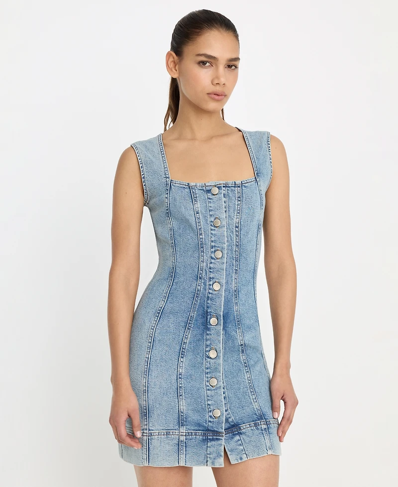 Good American Women's Button-Front Mini Dress