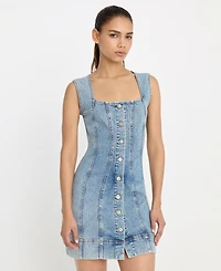 Good American Women's Button-Front Mini Dress