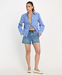 Good American Women's Mid-Rise Belt Loop Shorts