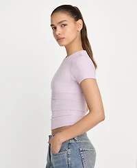 Good American Women's Super Stretch Crewneck T-Shirt, Regular & Plus