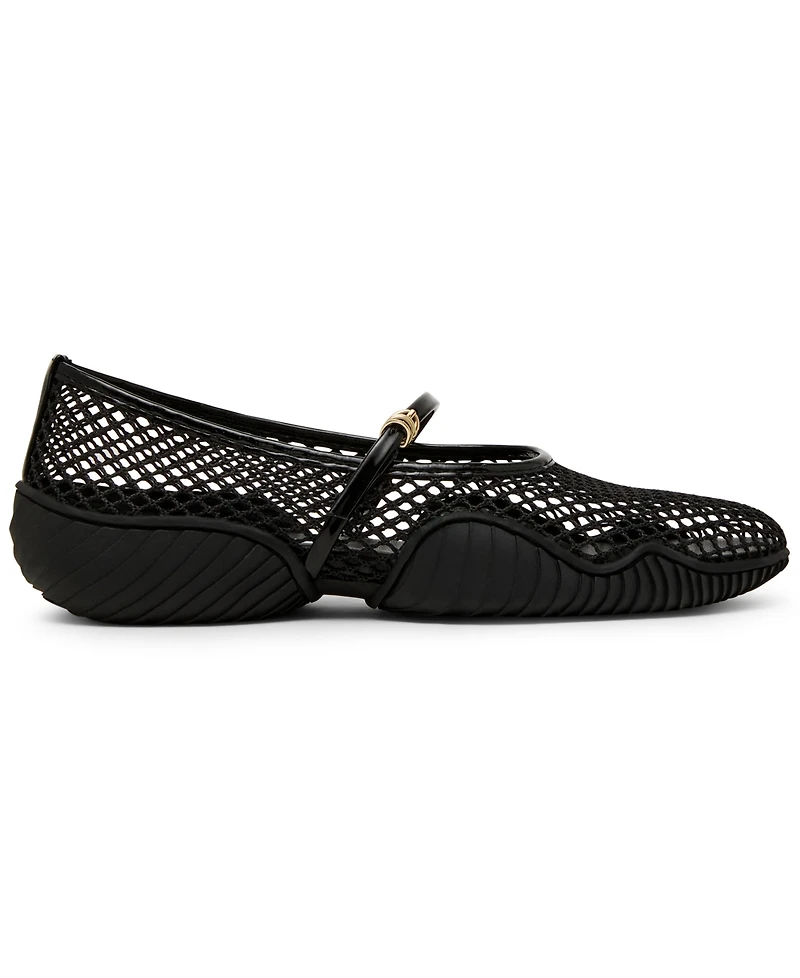 Steve Madden Women's Vickee Mesh Mary-Jane Sneakerina Flats