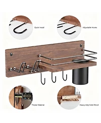 Yigii Wooden Hair Dryer Holder