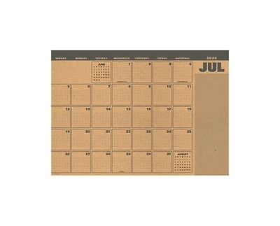 Tf Publishing Paper Goods July 2026 - June 2027 Trail + Timber Medium Desk Pad Monthly Blotter Calendar
