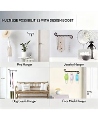 Yigii Farmhouse Key Rack - 5 Hooks Wall Organizer for Home Decor