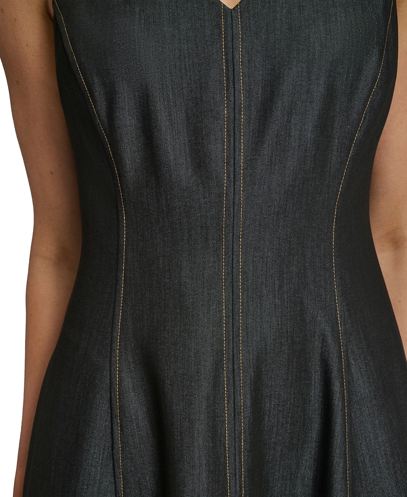 Calvin Klein Women's Denim Fit and Flare Dress
