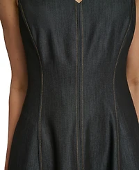 Calvin Klein Women's Denim Fit and Flare Dress