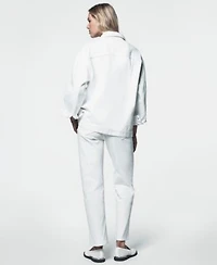 Dkny Jeans Womens Denim Oversized Trucker Jacket Classic High Rise Straight Leg Jeans