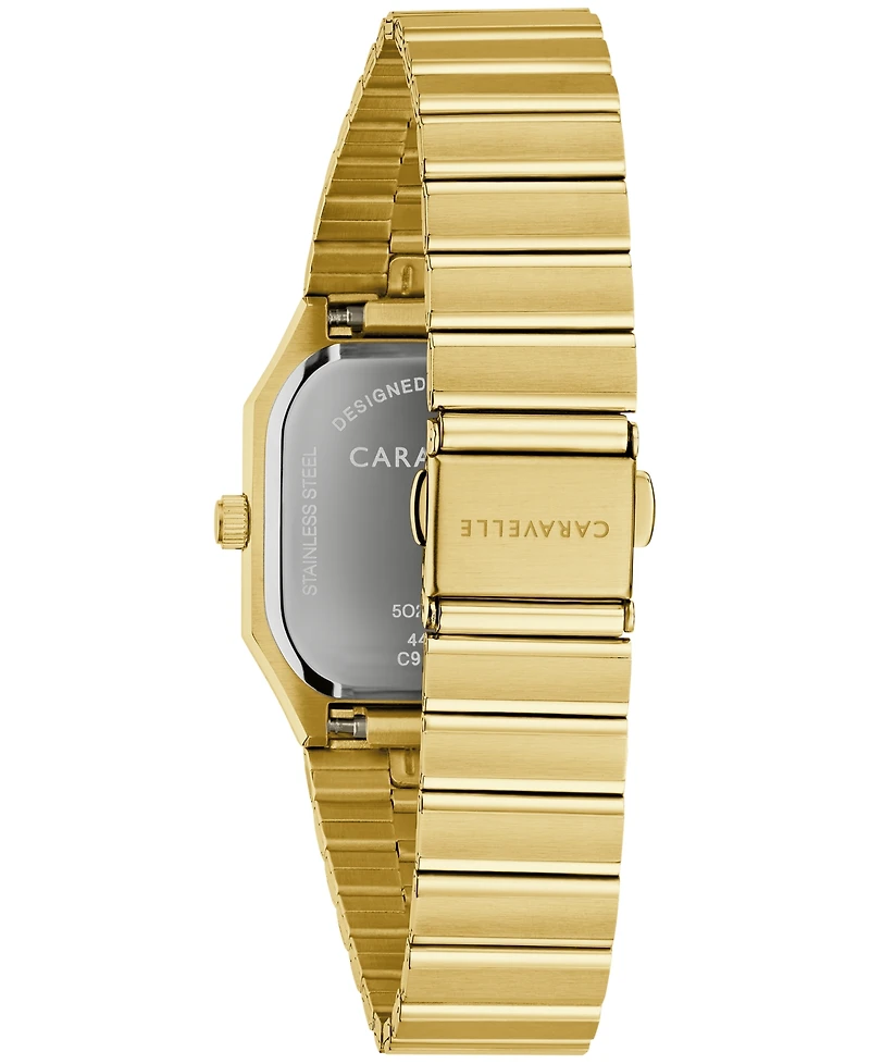 Caravelle Men's Vintage Gold-Tone Stainless Steel Bracelet Watch, 32mm
