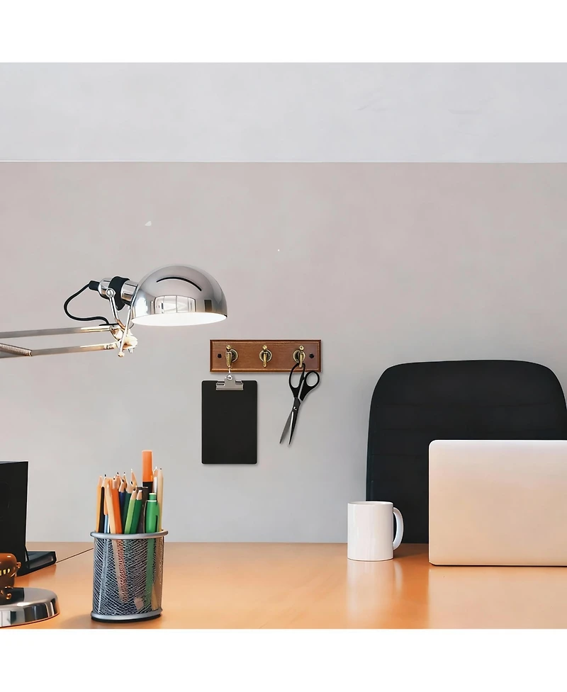 Yigii 6.7" Solid Wood Key Rack with 3 Hooks for Tidy Entryways