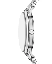 Emporio Armani Men's Quartz Three-Hand Silver Stainless Steel Watch, 42mm