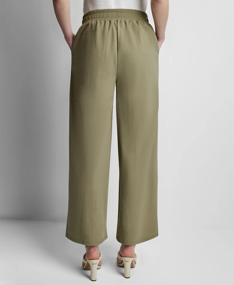 Dkny Women's Mini Logo Ewaist Pull-On Pants