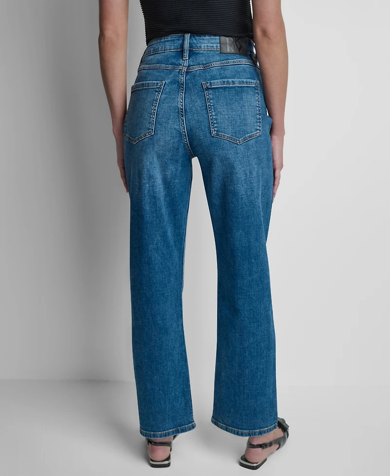 Dkny Women's 1989 Pins & Patches Straight Fit Pants