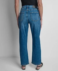 Dkny Women's 1989 Pins & Patches Straight Fit Pants