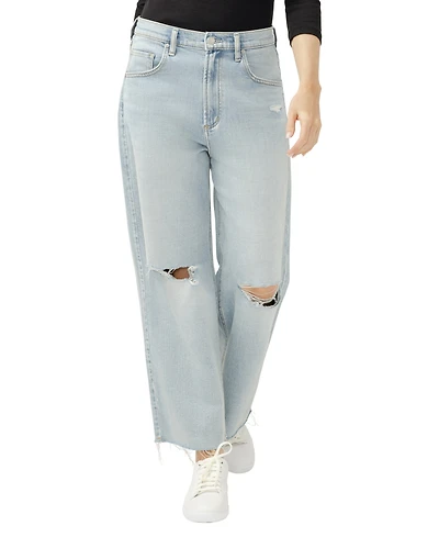 Silver Jeans Co. Women's Be Easy High Rise Wide Leg Cropped
