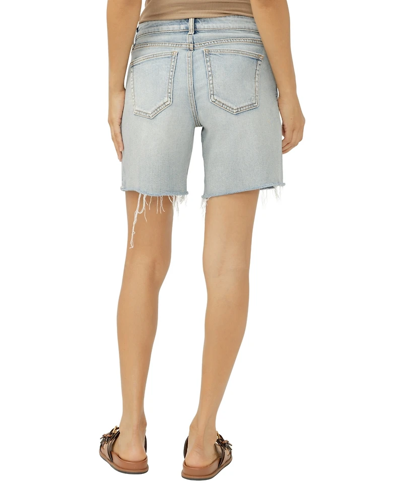 Silver Jeans Co. Women's Suki Mid Rise Long Shorts