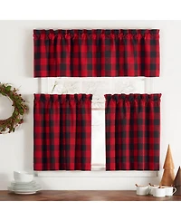 Farmhouse Living Holiday Buffalo Check Window Curtain Tier Set, 2 Piece