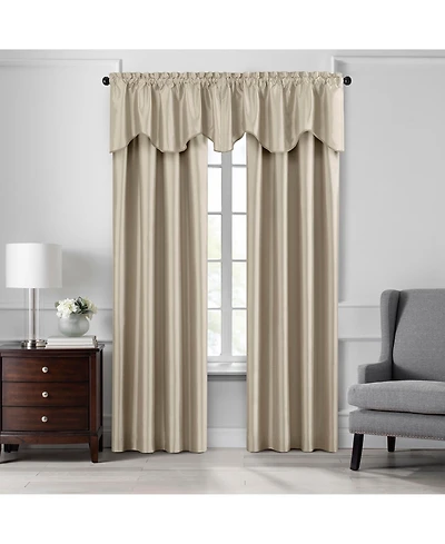 Elrene Home Fashions Colette Faux Silk Scalloped Window Valance