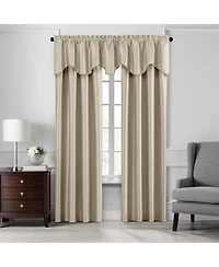 Elrene Home Fashions Colette Faux Silk Scalloped Window Valance