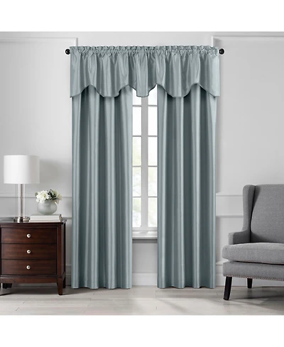 Elrene Home Fashions Colette Faux Silk Scalloped Window Valance