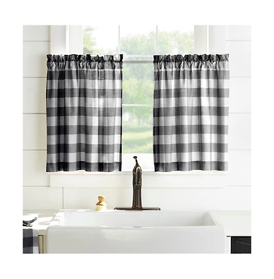 Elrene Home Fashions Farmhouse Living Buffalo Check Window Tier Set