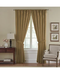 Elrene Home Fashions Versailles Faux Silk Blackout Window Curtain