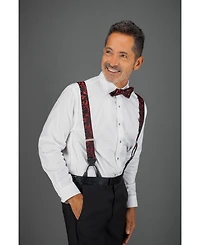 Trafalgar Men's Christian the Romantic Brocade Silk Button End Suspenders