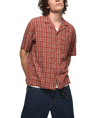 Lucky Brand Men's Camp Collar Untucked Shirt