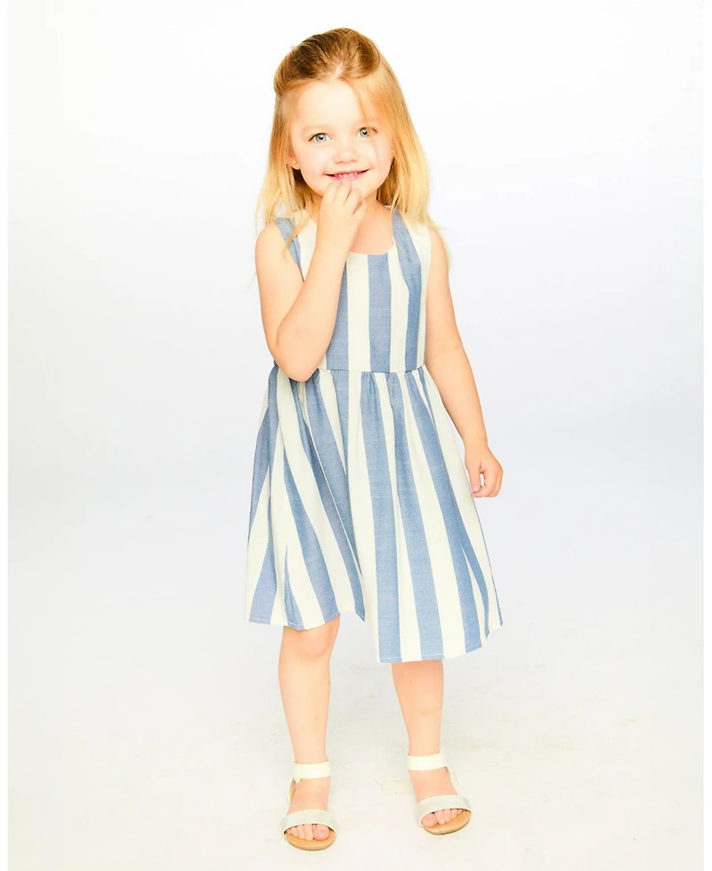 Deux par Girl Sleeveless Dress Stripes