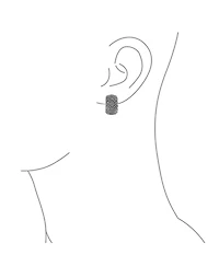 Bling Jewelry Set of 2 Sunflower Wide Half Hoop Clip-On Earrings for Non-Pierced Gold Plated