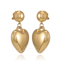 Guess Gold-Tone Plated Heart Drop Earrings