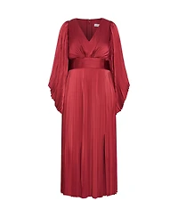 City Chic Women's Plus Carmina Pleat Maxi Dress