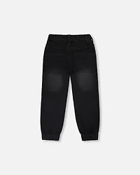 Deux par Baby Boy Stretch French Terry Denim Jogger