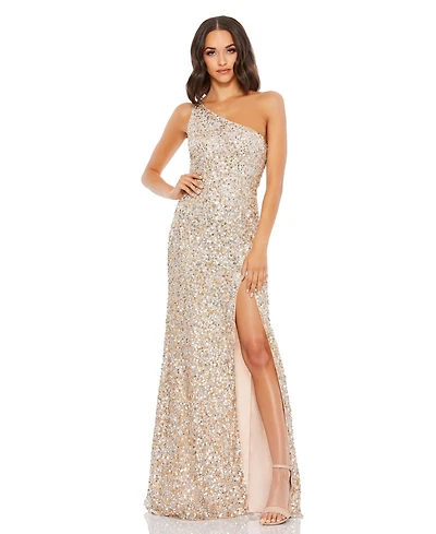 Mac Duggal Women's Sequin Embellished One-Shoulder Evening Gown