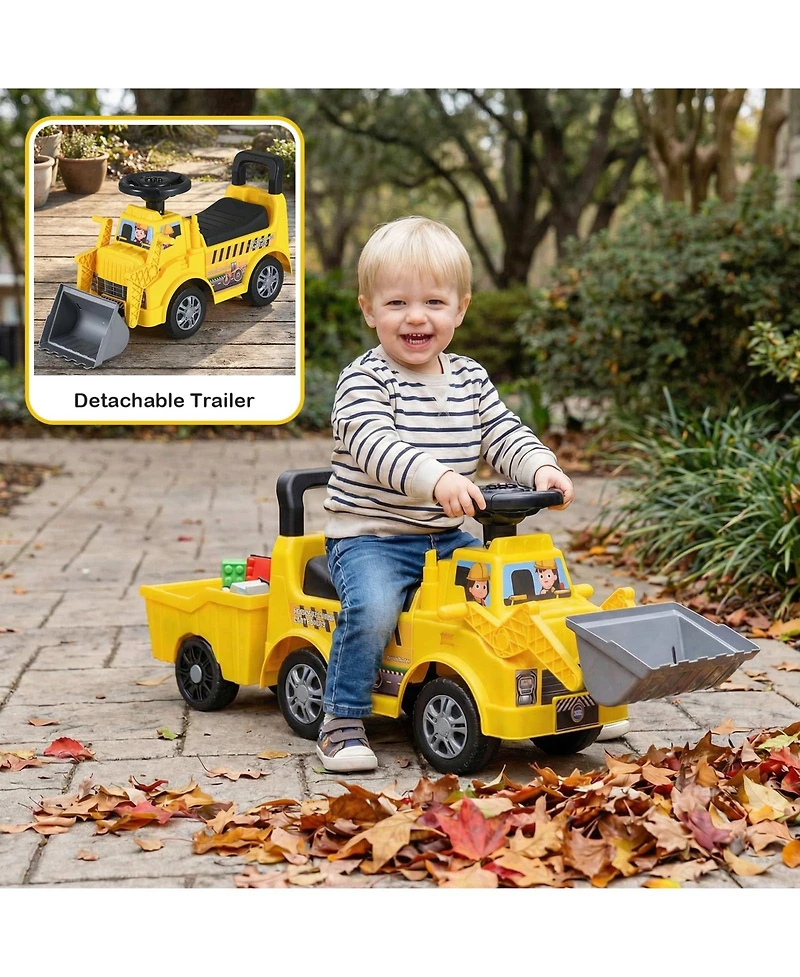 Mecale Kids Digger Ride on Truck with Shovel and Under-Seat Compartment