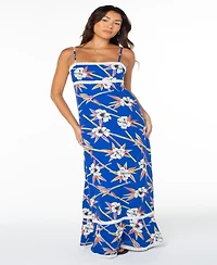 Roxy Women's Balmy Sunset Straight Neck Maxi Dress