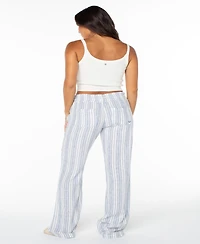 Roxy Juniors' Oceanside Striped Wide-Leg Beach Pants
