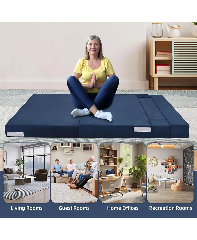 Gaomon Folding Sofa Bed, Foldable Couch Bed with Pillow, Convertible Sleeper Chair Folding Sofa Mattress