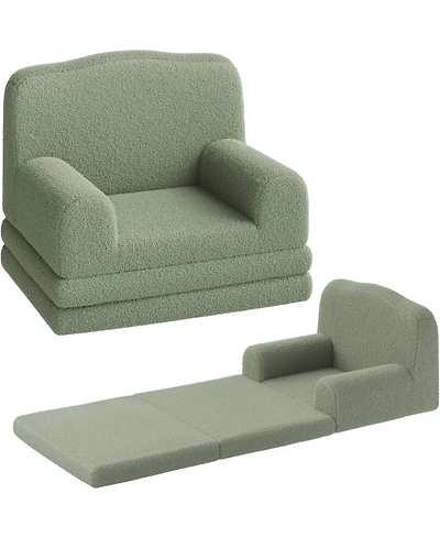 gaomon Kids Couch, 2-in-1 Comfy Toddler Couch Fold Out