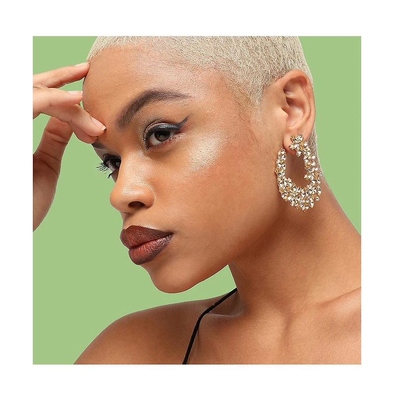 Sohi Women's Botanical Drop Earrings