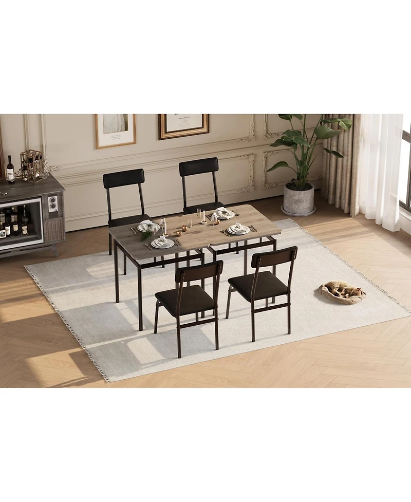 gaomon 3Pcs Small Kitchen Table Set for 2, Wooden Dining Farmhouse with and Chair Rooms or Flats