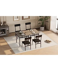 gaomon 3Pcs Small Kitchen Table Set for 2, Wooden Dining Farmhouse with and Chair Rooms or Flats