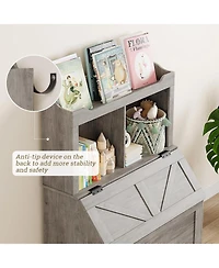 gaomon Wooden 3 Tier Kids Toy Storage Organizer and Bookcase