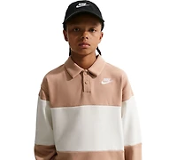 Nike Boys' 4-20 Sportswear Club Rugby Striped Sweatshirt