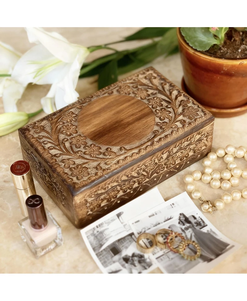 Yigii Handmade Wooden Box Organizer - Yin Yang Design