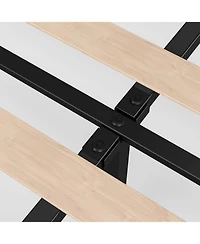 gaomon Twin Corduroy Upholstered Platform Bed Frame with Headboard, Wooden Slats, Compact Design for Apartments